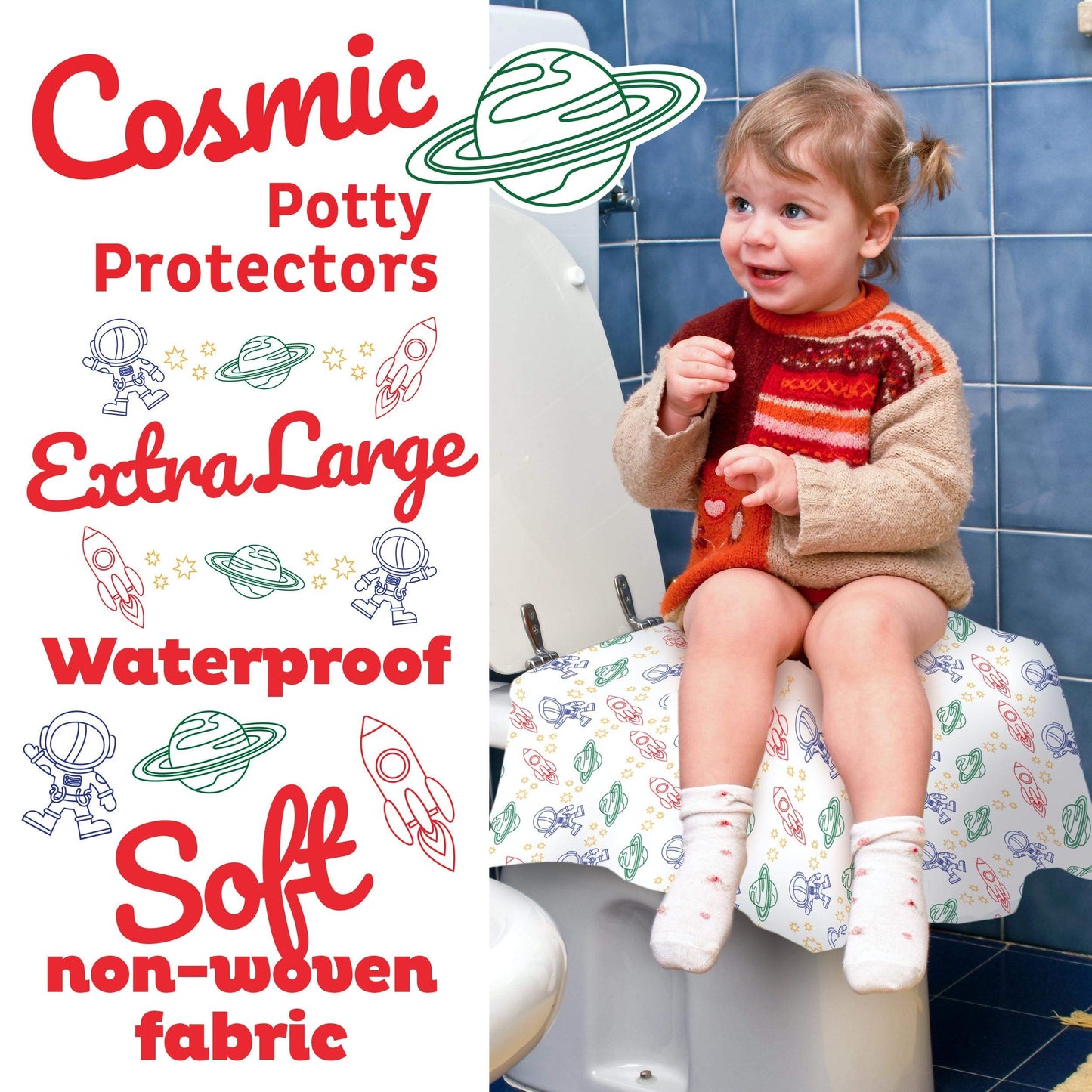 Cadily Toddler Toilet Seat Covers – Disposable, Waterproof & Public Potty Protection On the Go