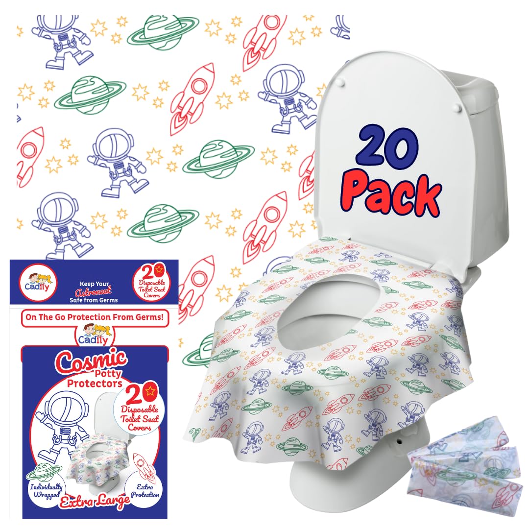 Cadily Toddler Toilet Seat Covers – Disposable, Waterproof & Public Potty Protection On the Go