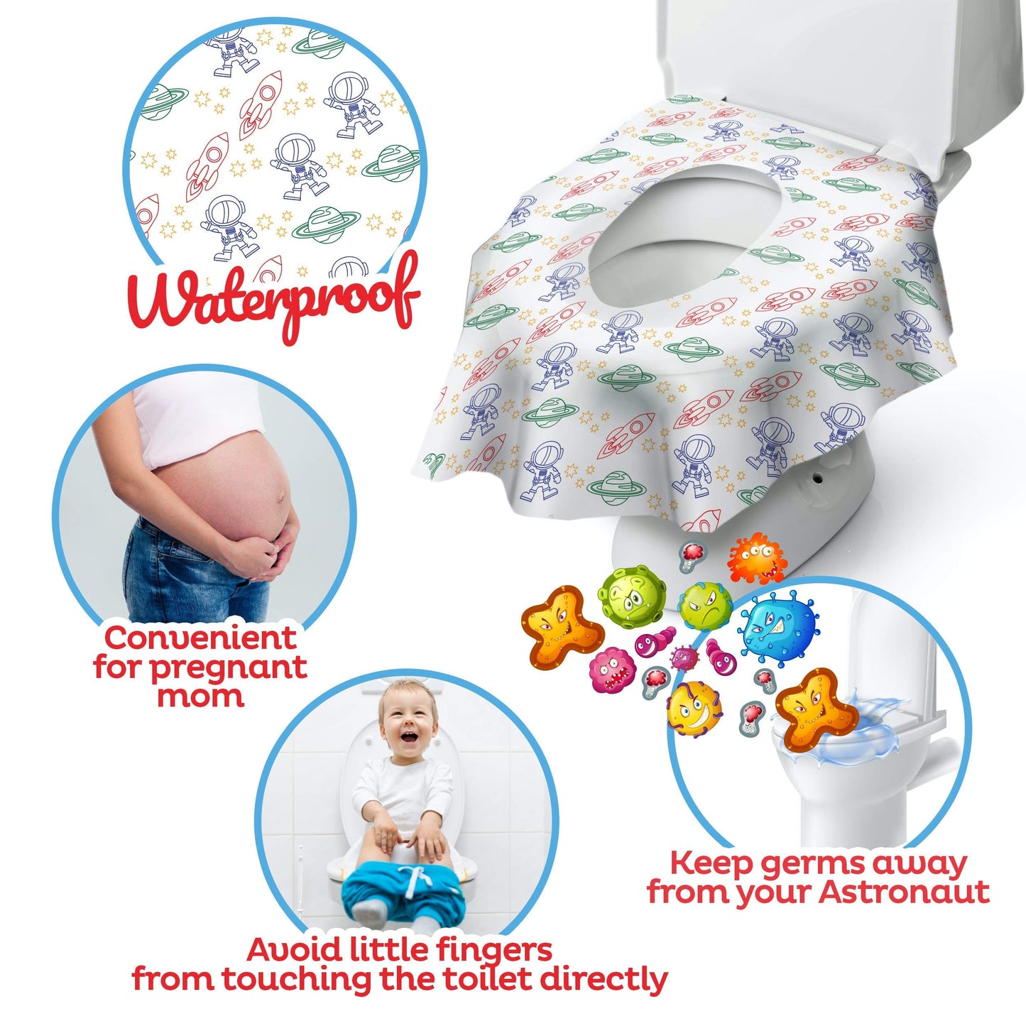 Cadily Toddler Toilet Seat Covers – Disposable, Waterproof & Public Potty Protection On the Go