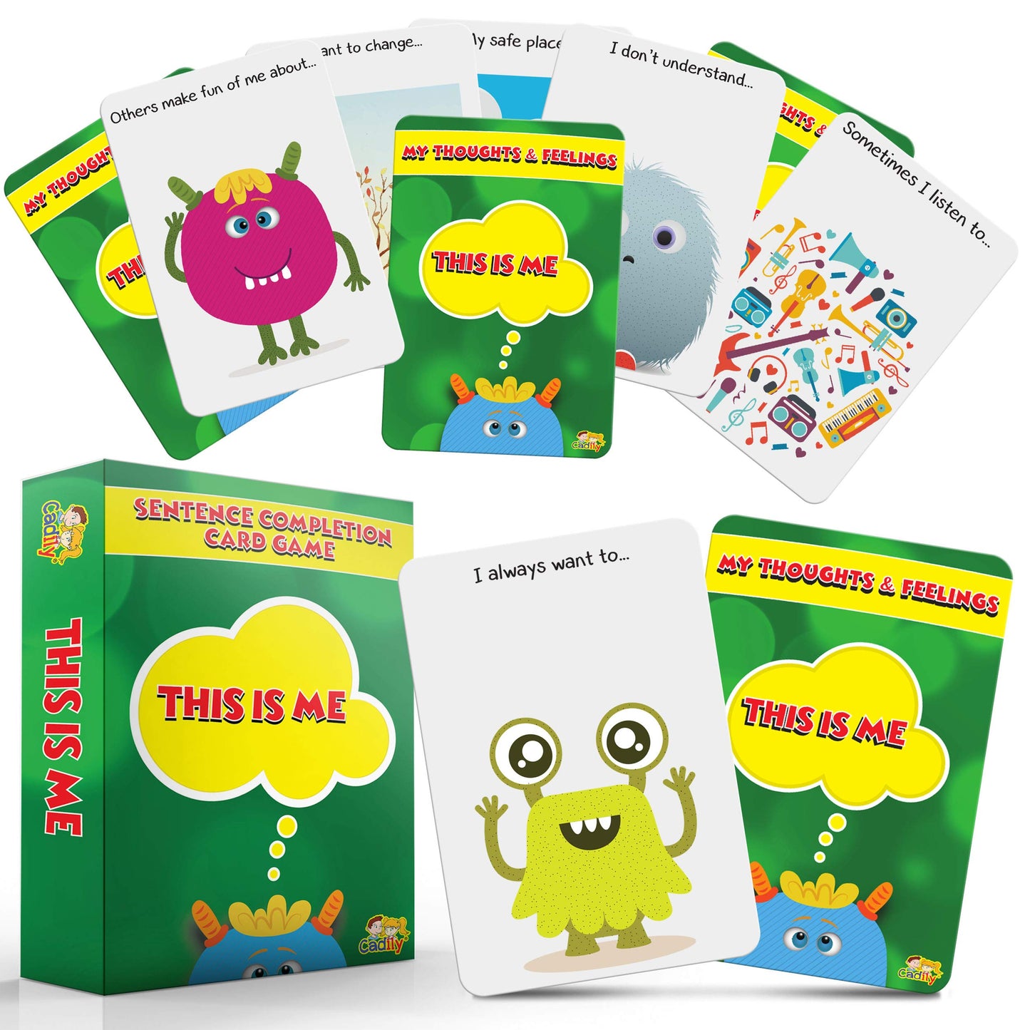 Cadily Conversation Cards for Kids – SEL Game, Social Skills Builder & Therapy Tool That Gets Them Talking (No Snacks Required)