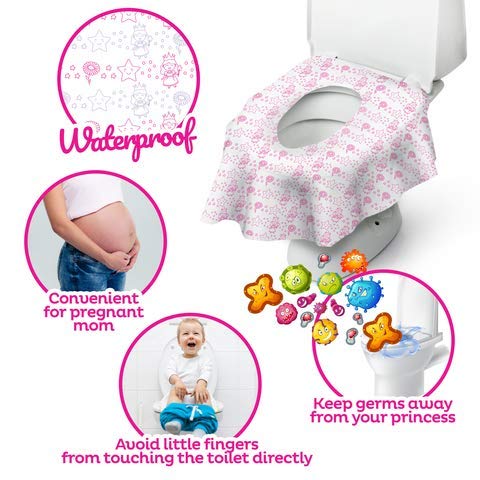 Cadily Toddler Toilet Seat Covers – Disposable, Waterproof & Public Potty Protection On the Go