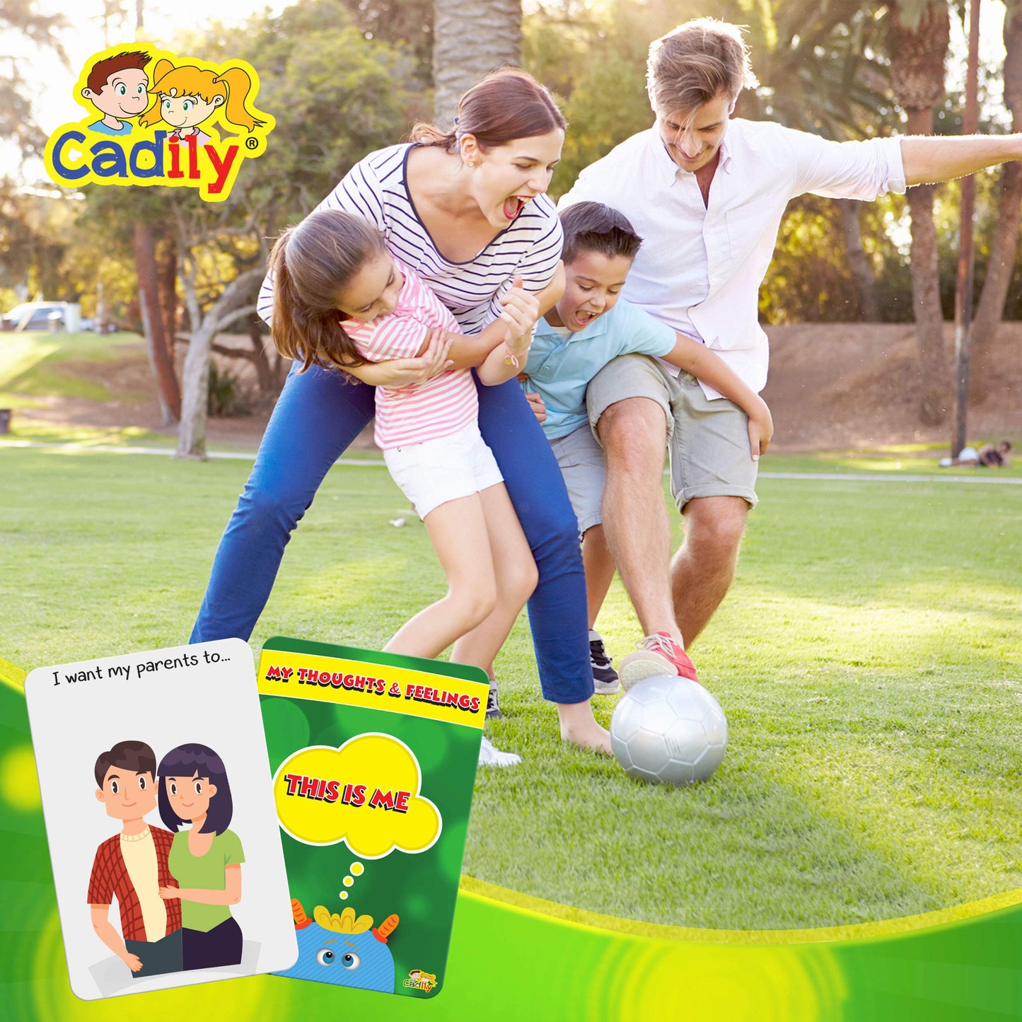 Cadily Conversation Cards for Kids – SEL Game, Social Skills Builder & Therapy Tool That Gets Them Talking (No Snacks Required)